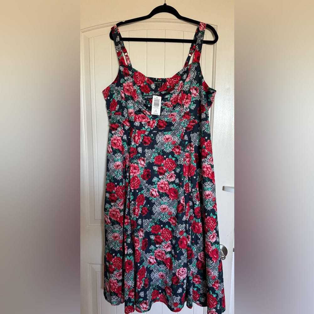 Torrid Floral Skate Dress Size 3X